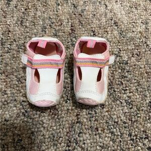 Pink and White Baby Shoes